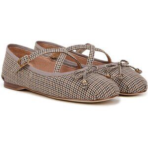 Circus NY by Sam Edelman Women's Black Natural Multi Cross Strap Ballet Flat